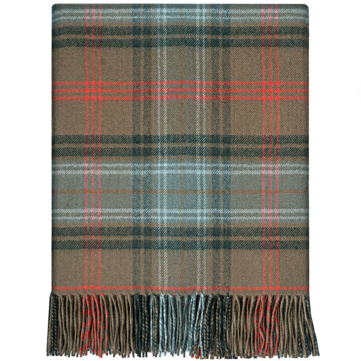 Lochcarron Hunting Weathered Tartan Lambswool Blanket (image for) Lochcarron Hunting Weathered Tartan Lambswool Blanket